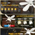JOYINLED Dimmable 30/40W LED Ceiling Fan Light with Remote Control E27 Hanging Lamp for Living Room Study Home Decor 85-265V. 