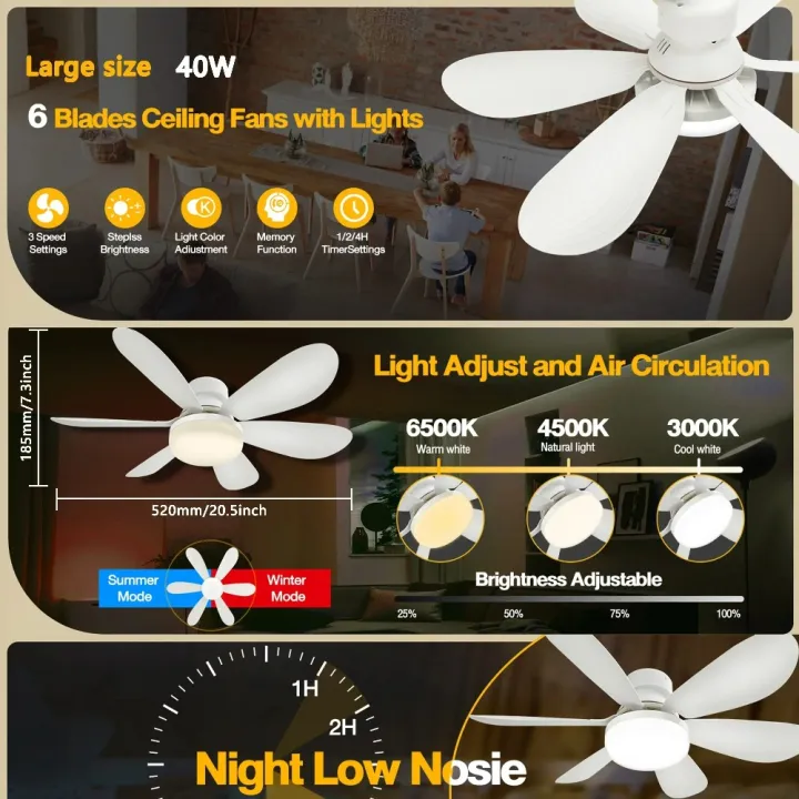 JOYINLED%20Dimmable%2030/40W%20LED%20Ceiling%20Fan%20Light%20with%20Remote%20Control%20E27%20Hanging%20Lamp%20for%20Living%20Room%20Study%20Home%20Decor%2085-265V%20-%20Image%204