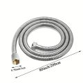 Bathroom Shower Hose 1.5m/2m Black/Silver/Stainless Steel Handheld Shower Hose Fittings Shower Head Hose Replacement. 