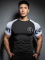 Summer Gyms T Shirt Men Bodybuilding Fitness Quick-Dry Short Sleeve T-Shirt Training Tees Fashion Muscle T Shirt Man Sportswear.