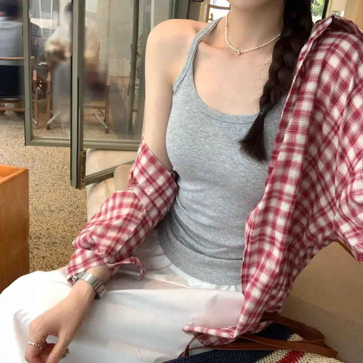 2026%20Summer%20Solid%20Color%20Basic%20Knitted%20Tank%20Top%20Women%20Summer%20Vintage%20Sleeveless%20Camis%2090s%20Cool%20Girls%20Streetwear%20Black%20Soft%20Tees%20-%20Image%204