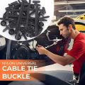 1000/100pcs Cable Ties Buckle Auto Fastener Screw Replacement Clip Car Fenders Trunk Engine Guard Panel Wire Management Tools. 