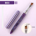 1PC Gel Brush Oval & Flat UV Gel Nail Art Brush Professional Design Brushes Salon Home DIY Manicure. 
