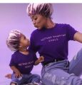 SweetEasy set of 2 parent-child satin sleep bonnet with elastic band for natural curly hair mom and baby check video b4 order. 