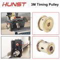 HUNST  Copper Synchronizing Gear,Timing Pulley HTD 3M  Pulley Synch  Motor Wheel for DIY CO2 Laser Engraving Cutting Machine. 