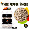 Premium White Pepper Corn 75g - Whole Sufayed Mirch Sabut - Aromatic White Peppercorns - Pure Export Quality Spices. 