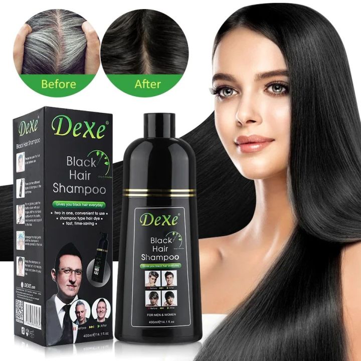 DEXE%20Black%20Hair%20Shampoo%20Best%20Instant%20Hair%20Color%20400ml%20-%20Image%207