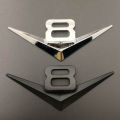 3D Metal Chrome Black V6 Sticker V8 Emblem Car Fender Badge Decal Trunk Logo Accessories. 