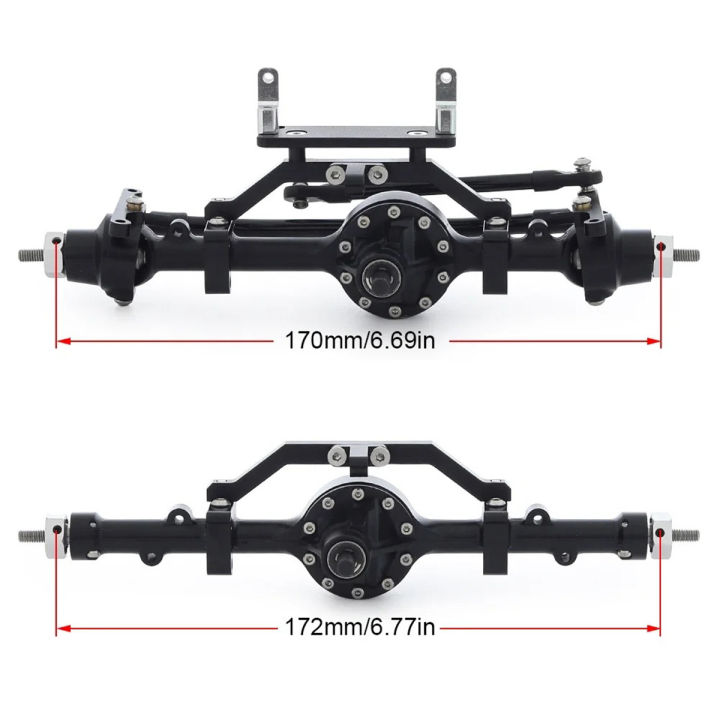 CNC%20Aluminum%20Alloy%20Front%20Rear%20Axle%20Set%20for%201/10%20RC%20Crawler%20Car%20RC4WD%20Gelande%20II%20TF2%20D90%20D110%20Yota%20II%20-%20Image%202