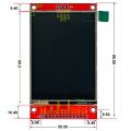 2.8" SPI TFT LCD Display ILI9341 Resistive Touch Screen Module 320x240 5V w/Card Slot for Arduino 2560 ESP32. 