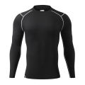 Kitty mall men's long sleeve sports shirt Pro Combat compression shirt reflective logo on sleeve [kanom] Ready to ship]. 