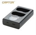 Captor E-06 Dual  charger For Canon 6D,60D,70D,80D, 5D mark lll,6D mak ll etc. 
