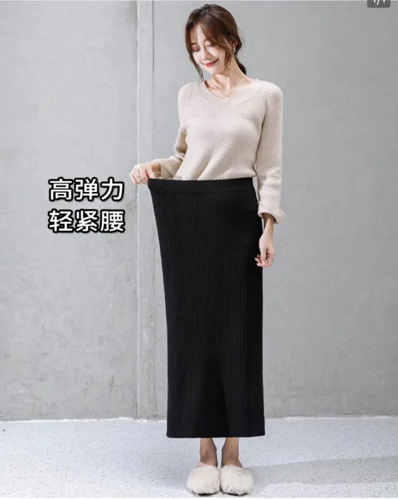 New%20Woolen%20Long%20Skirt%20For%20Women%20-%20Image%203