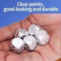 5pcs Precision Aluminum Alloy Dice with Box Dominoes Game Camping Poker KTV Bar Party Props Dices Set Solid Metal Silver Gold. 