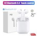 TWS-i12 Wireless Airpods Bluetooth 5.0 With Touch Control. 