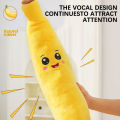Pets Calming-Banana Plush Toy Squeaky 2 In 1 Anxiety Boredom Relief Dog Chewing Toys Soft Sturdy For Pet Alone Companion. 