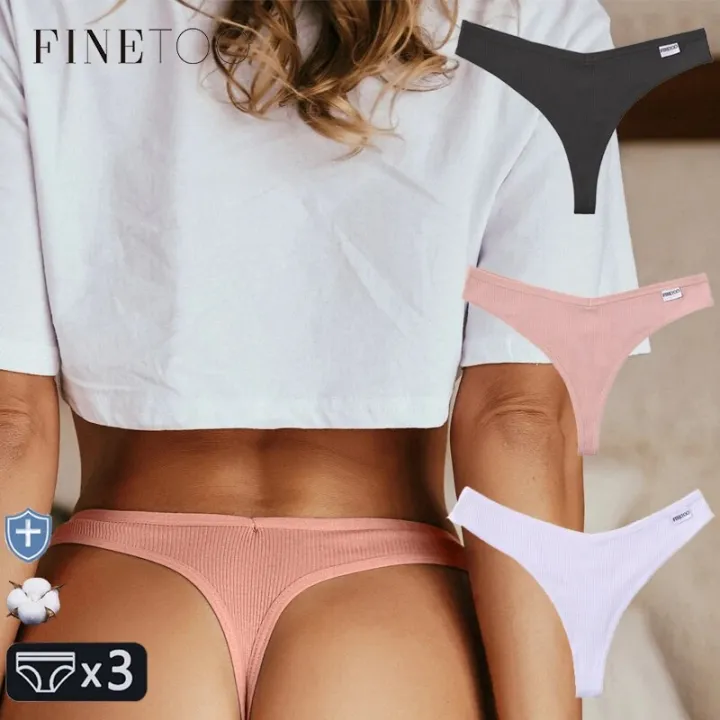 FINETOO%203PCS%20Sexy%20Panties%20Women%20Cotton%20G%20String%20Female%20Underwear%20Pantys%20Low%20Waist%20Thongs%20T%20Back%20Intimates%20V%20Waist%20Lingerie%20-%20Image%202