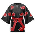 2026 Classic Red Cloud Pattern Japanese Kimono Organization Theme COS Performance Dress. 
