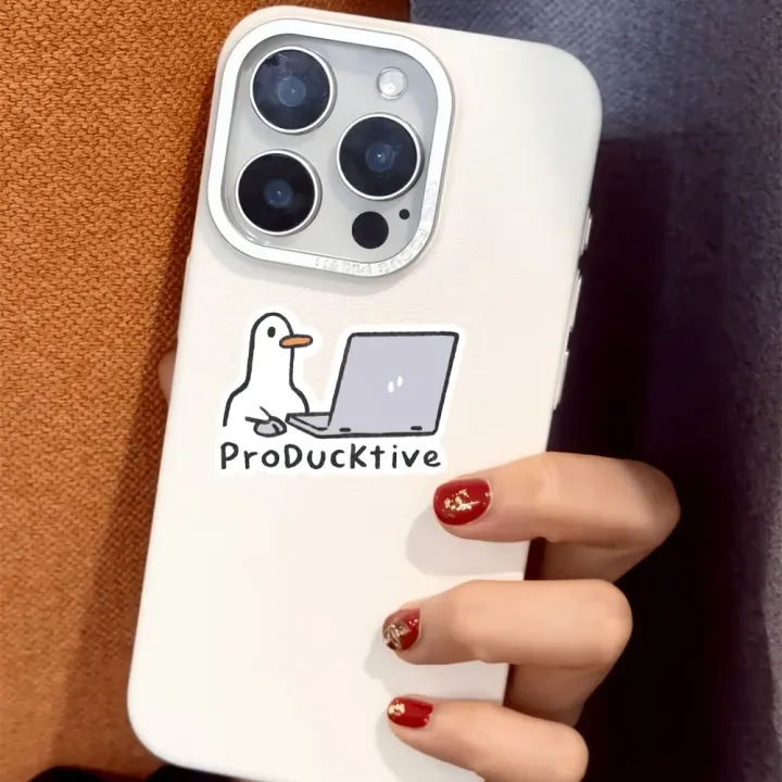 ProDucktive%20Themed%20Duck%20Laptop%20Stickers,%20Cute%20Duck%20&%20Notebook%20Design%20Glossy%20Vinyl%20Decals,%20Easy%20to%20Apply%20&%20Residue-Free%20Removable%20-%20Image%205