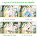 House Transparent Window Wild Bird Feeder Outdoor Removable Suction Cups Sliding Automatic Birds Feed Tray for Garden Patio Yard. 