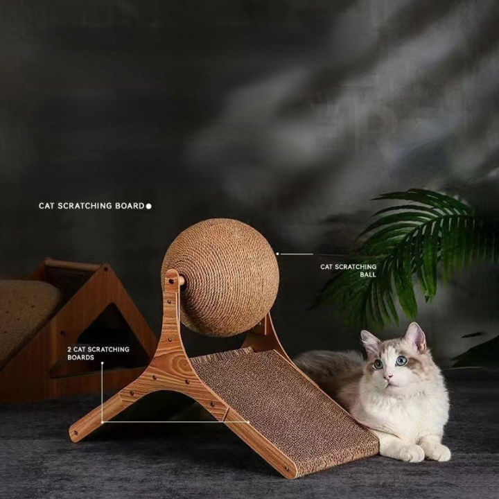 Enakshi Sisal Cat Scratching Rotatable Ball Wear Resistant Interactive Pet Toy | Pet Supplies | Cat Supplies | Furniture & Scratchers