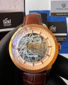 Pagani Design Skeleton Brown Automatic Men Watch. 
