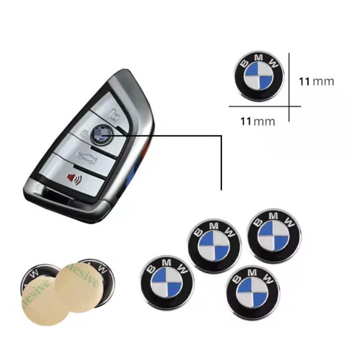 BMW Car Key Logo Emblem Sticker 11mm – Remote Key Badge Replacement ...