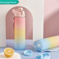 Cute water bottle 1000ml with strwa. 