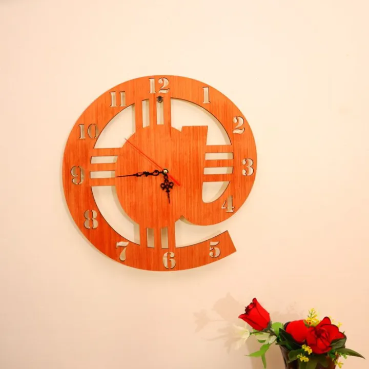 Wooden%20Wall%20clock%20%7C%7C%20Attractive%20@%20symbol%20design%7C%7C%20Home%20Decor%20-%20Image%204