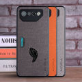 Textile Leather Case for ROG Phone 7 6 Soft TPU with Back Hard PC Material Protection Cover.