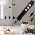 Wireless Rechargeable Electric Milk Frother - 3 Speeds, Handheld Foam Maker for Latte, Cappuccino, Hot Chocolate - USB Rechargea. 