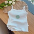 Baby Girls T-shirts for Kids Summer Sleeveless Knitted Tops Vest Outfits Girls Cute Halter Tops Tees Children Clothing 1-12 Year. 