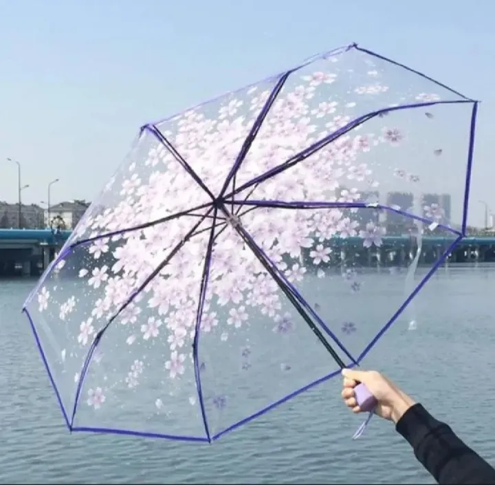 Transparent%20flower%20design%20folding%20women%20fashion%20umbrella%20pink%20-%20Image%204