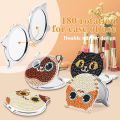 1pc/Set DIY Cats Diamond Painting Mirror Compact Portable Folding Pocket Mirror for Women Diamond Art Mirror Kits for Adults. 