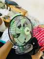 GFC Stormy 9” Premium Look High Speed  100% Copper Motor Table Fan – Premium Ash & Light Green Edition | Powerful Airflow | Low Noise | Energy Saving Fan. 