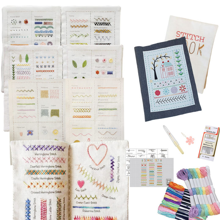 Basic Hand Embroidery Stitches Book For Beginners Adults DIY Sewing ...
