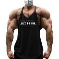 Mens Fitness Casual Y-back Sleeveless T-Shirts Gym Bodybuilding Sport Training Muscle Vests Summer Cotton Absorb Sweat Tank Tops.