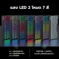 [Shipped from Thailand] Thai keyboard, 10-inch wireless keyboard and mouse with multi-color LED backlight for Android phone laptop. 