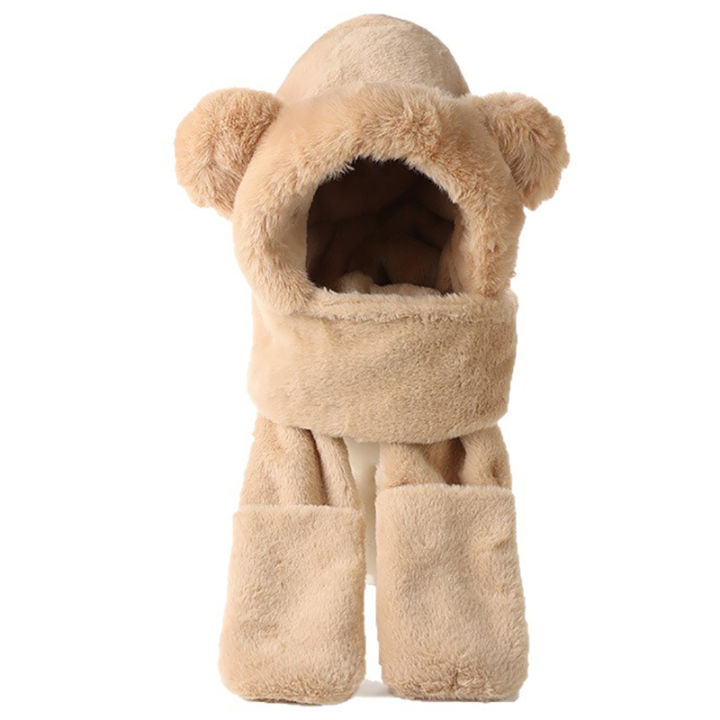 Winter%20Warm%20Plush%20Fleece%203-in-1%20Bear%20Ear%20Hooded%20Cap%20Scarf%20Gloves%20Set%20Windproof%20Outdoor%20Accessories%20for%20Cold%20Weather%20-%20Image%207