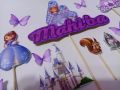 sofia the first cake toppers set. 