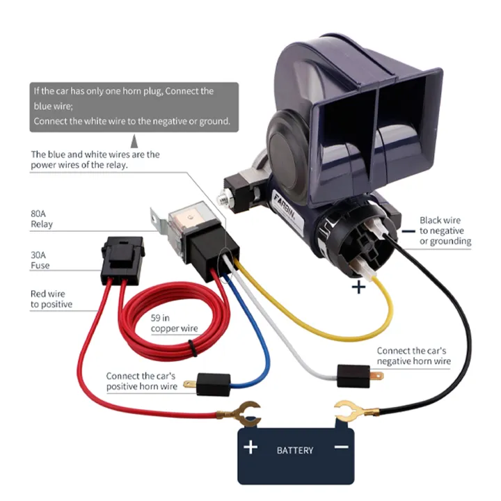 air-horn-relay-wiring-harness-kit-universal-12v-wires-and-relay-for