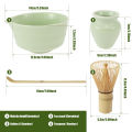 Matcha Making Kit Japanese Tea Set Scoop (Chashaku)Matcha (Chasen) Tea Set with Ceramic Bowl Bamboo Accessories for Tea Lovers.