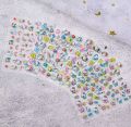 5 Sheets Cute Nail Stickers Little Girls Woman Self-Adhesive Nail Decals Flowers Leaves Animals Plants Fruits Nail Art Decoration for Woman. 