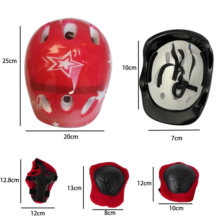 7-Piece%20Children's%20Helmet%20And%20Elbow%20Protector%20Set,%20Roller%20Skating,%20Skiing,%20Youth%20Cycling%20Sports%20Knee%20Pads,%20Helmet%20Protector%20Set%20-%20Image%202