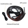 BLALION Flexible Car Underglow Light Strip 12V LED Underbody Ambient Light With App Control Neon Auto Decorative Atmosphere Lamp. 