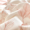 Bonenjoy Pink Flower Duvet Cover Sets Washed Polyester Super Soft Bed Cover Sets Single/Queen/King Quilt Cover with Pillowcase.
