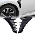 Car Styling Decorative Black Silver Side Vents Air Flow Cover Trim Universal Side Décor(glossy black). 