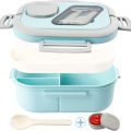 1PC Convenient Insulated Lunch Box, European Oval Sealed Fresh-keeping Lunch Box, Double-layer Household Adult Bento Box. 