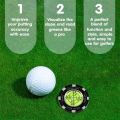 Golf Putt Ball Marker High Precision Round Golf Putt Green Reader Golfing Putting Aid Golf Slope Putting Reader 1PC.