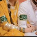 2pc immam zamin for bridal and groom#shadi Mubarak bazo band for wedding. 